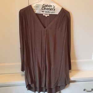 Olive green flowing top